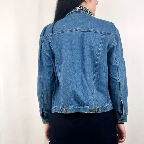 Vintage Y2K Anthony Mark Hankins Patchwork Denim Jacket with Faux Fur