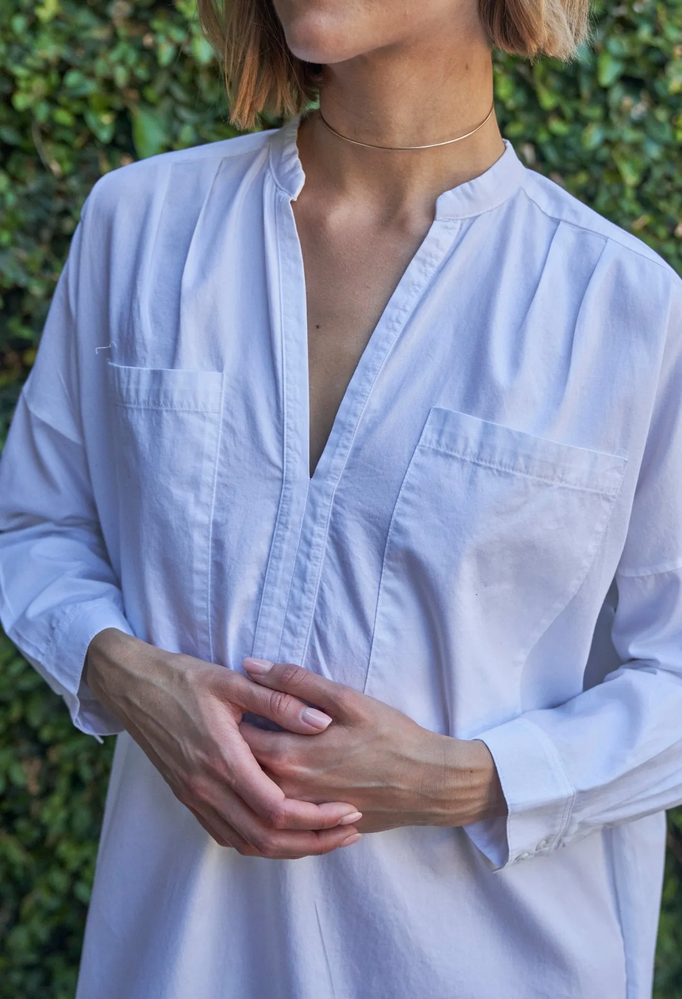 White Pocket Midi Tunic Dress - Sale