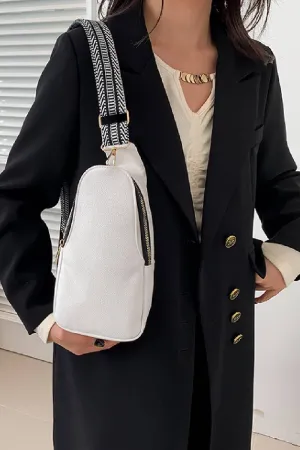 White Soft Leather Crossbody Sling Bag