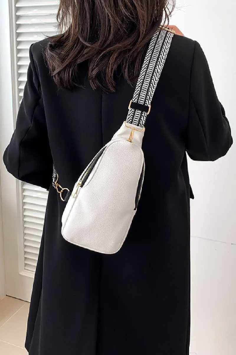 White Soft Leather Crossbody Sling Bag