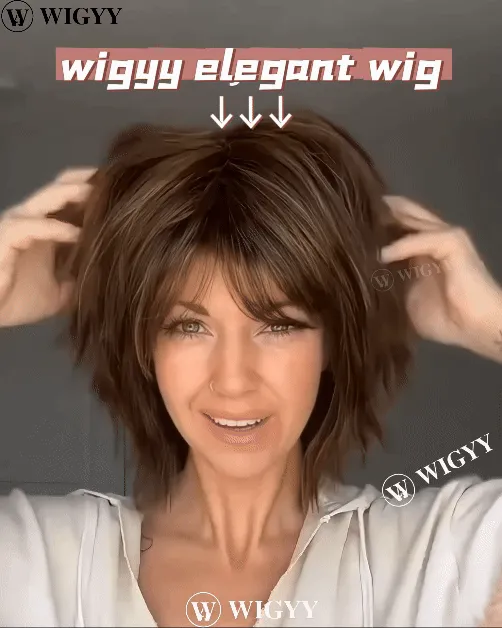 Wigyy Pixie Cut Wig with Bangs