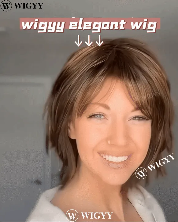 Wigyy Pixie Cut Wig with Bangs