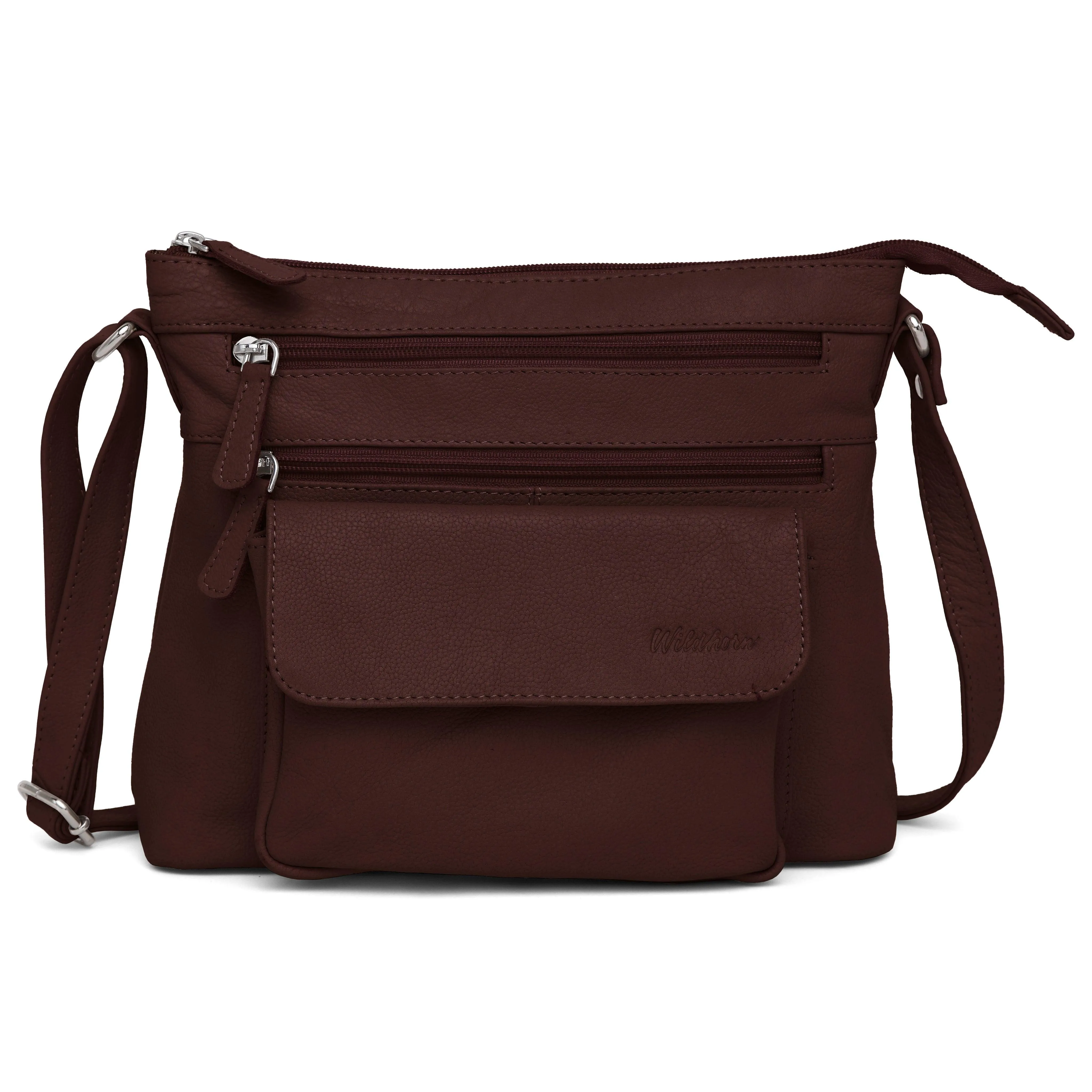 WILDHORN® Upper Grain Genuine Leather Ladies Sling Bag | Cross-body Bag | Hand Bag | Shoulder Bag with Adjustable Strap for Girls & Women