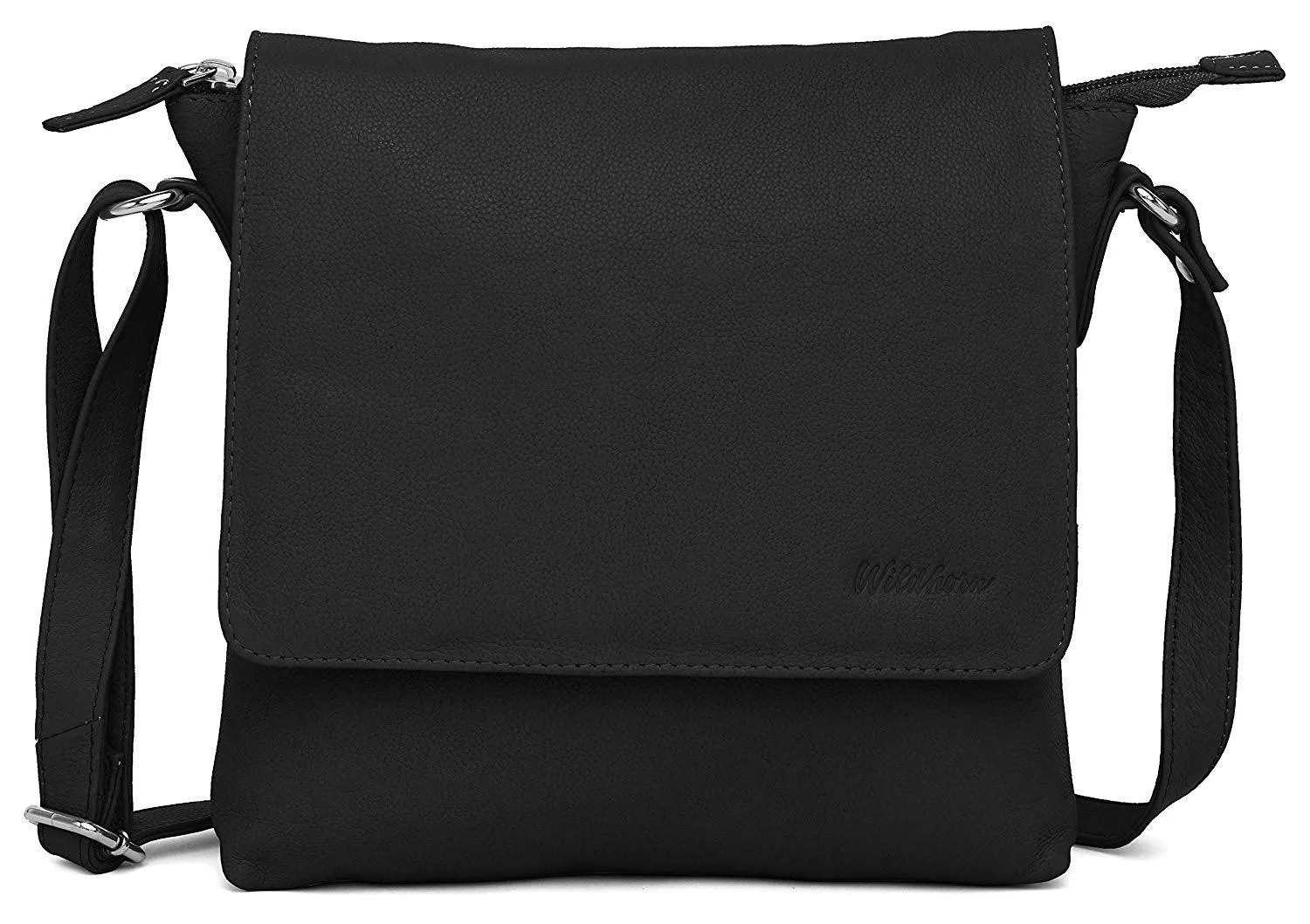 WildHorn® Upper Grain Genuine Leather Ladies Sling bag | Cross-body Bag with Adjustable Strap for Girls & Women.
