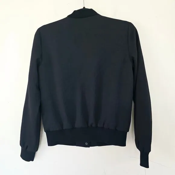 Wilfred Poussin Bomber Vintage-feel Bomber Jacket Black Women's Size S