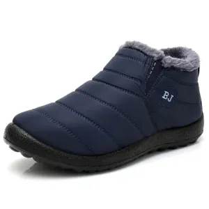 Winter Mens Snow Boots with Plush Insulation and Waterproof Anti Slip Design