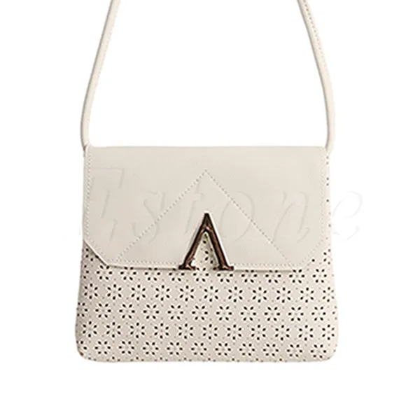 Women Lady Hollow Patent Leather Handbag Shoulder Bag Purse Tote Crossbody Messenger Bag High Quality Sequined Solid Cover Bags