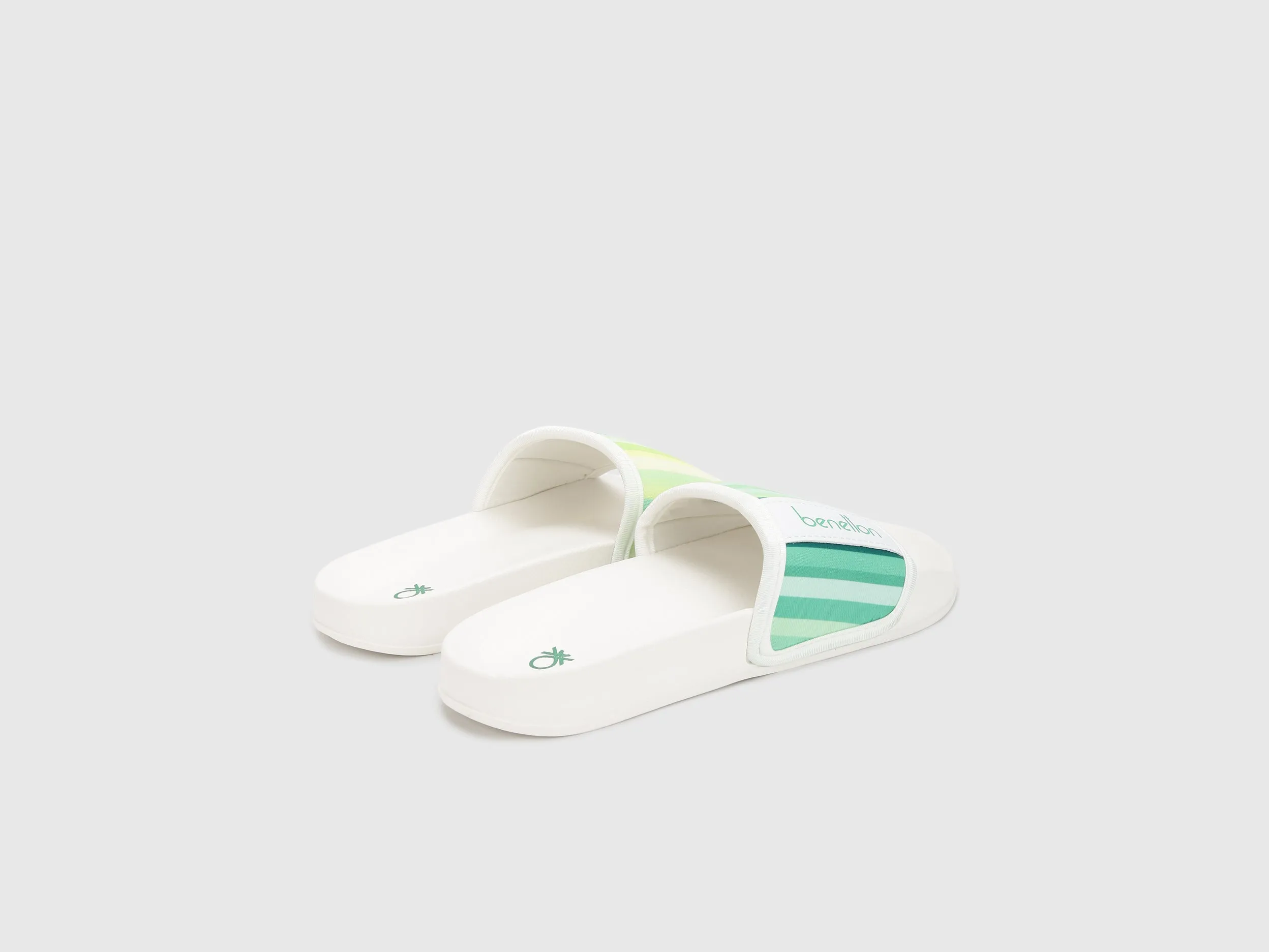 Women Striped Slip-On Sliders