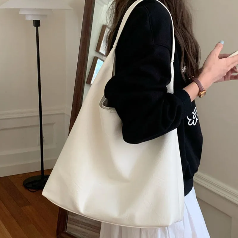 Women's Leather Large Capacity Underarm Commuter Idle Shoulder Bags