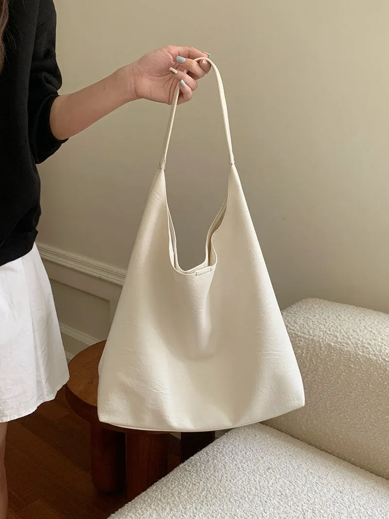 Women's Leather Large Capacity Underarm Commuter Idle Shoulder Bags