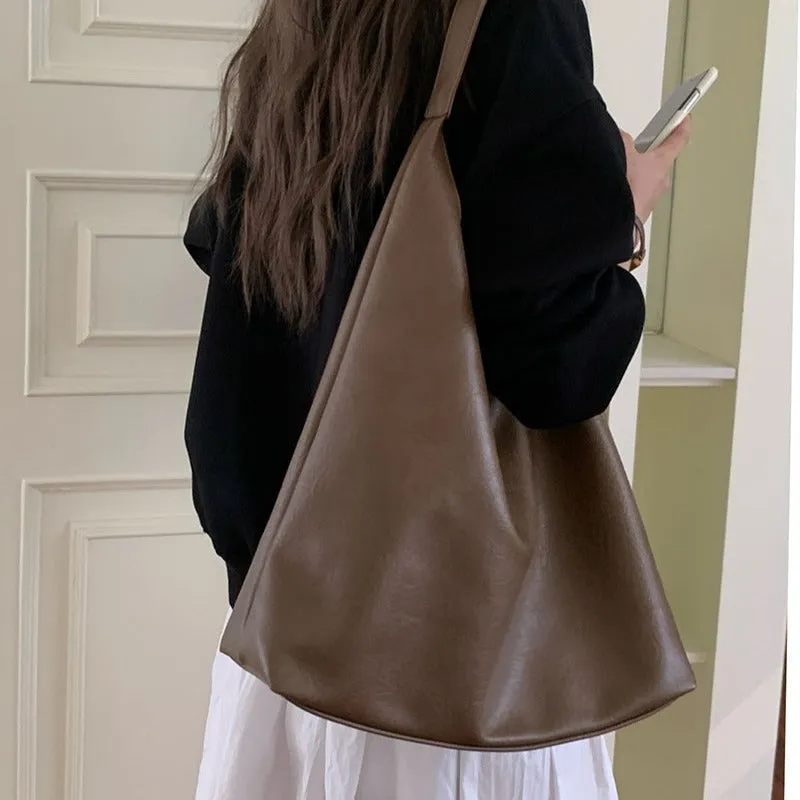 Women's Leather Large Capacity Underarm Commuter Idle Shoulder Bags