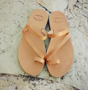 Womens leather sandals with straps
