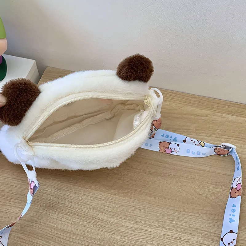 Women's Little Bear Soft Adorable Doll Mini Shoulder Bags