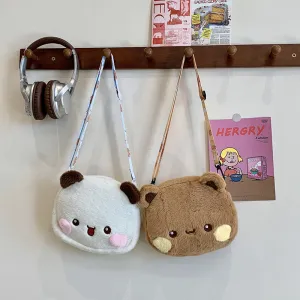 Women's Little Bear Soft Adorable Doll Mini Shoulder Bags