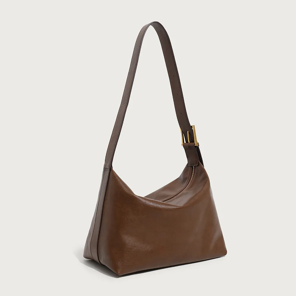Women's Versatile Retro Fashion Soft Leather Commuter Shoulder Bags