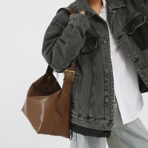 Women's Versatile Retro Fashion Soft Leather Commuter Shoulder Bags