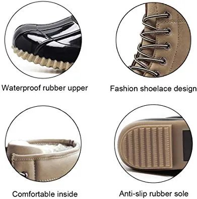 Women's Waterproof Slim Snow Boots Rain Duck Boot
