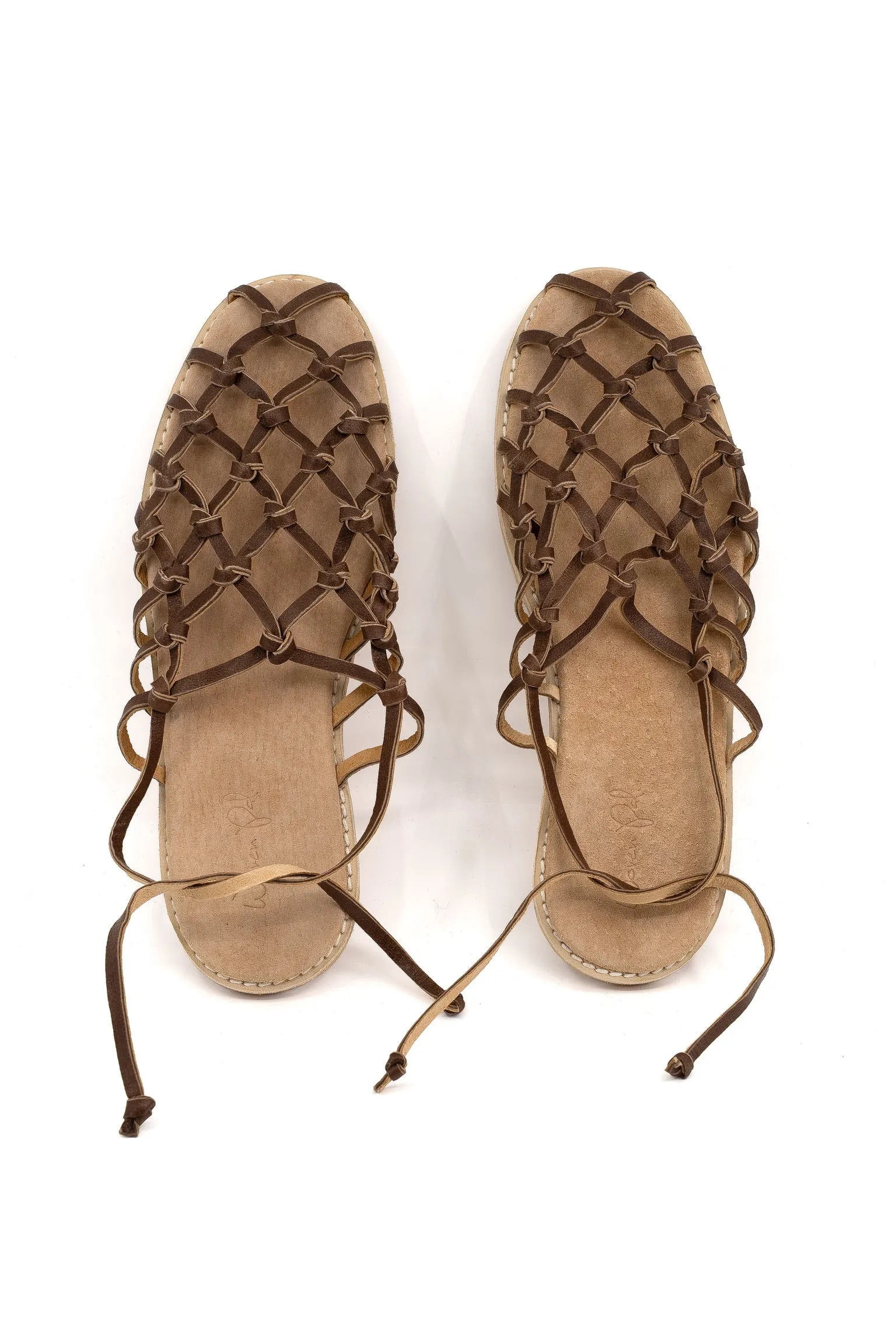 Woven Palm Fisherman's Wife Sandal - Tan
