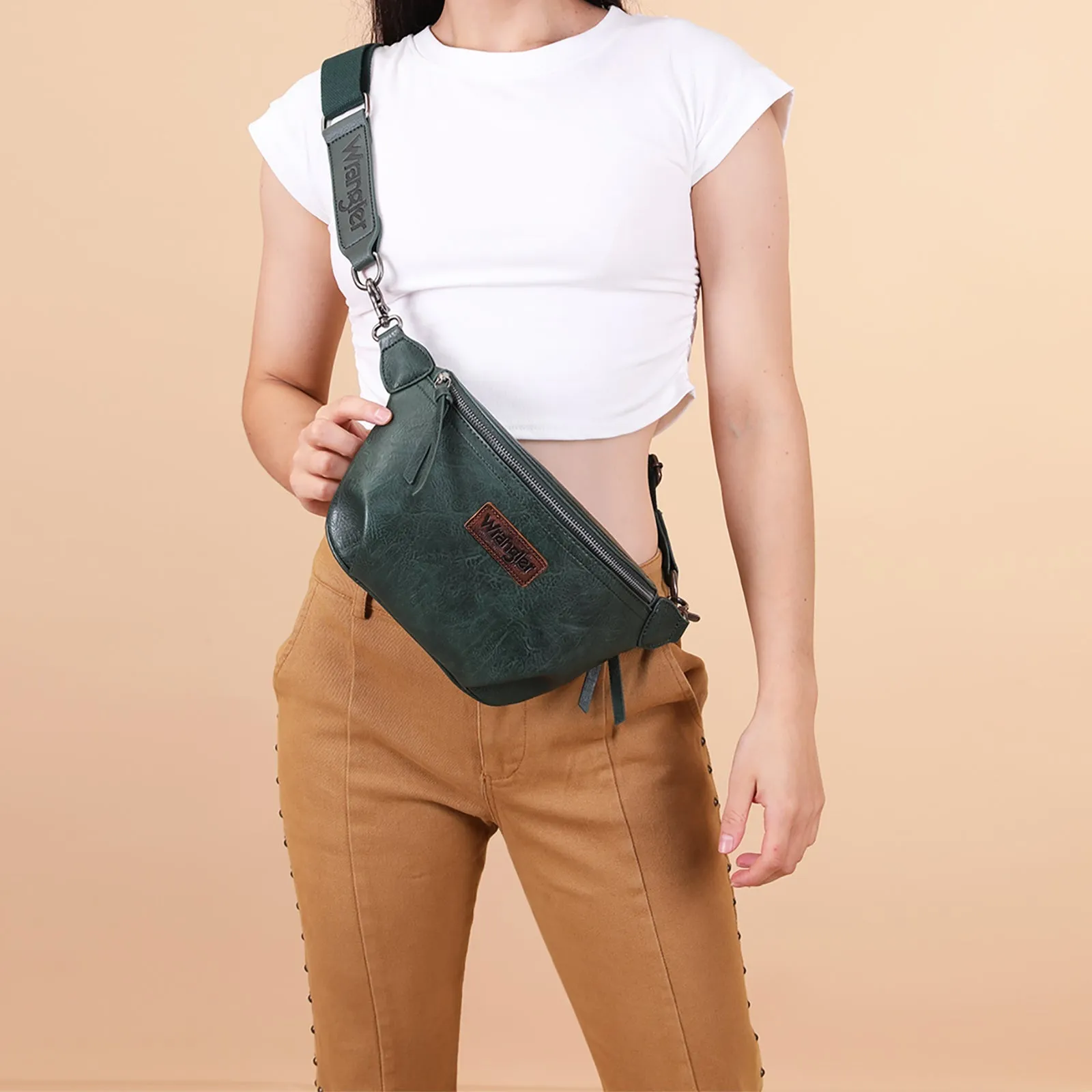 Wrangler Fanny Pack Belt Bag Sling Bag  WG82-194LBR