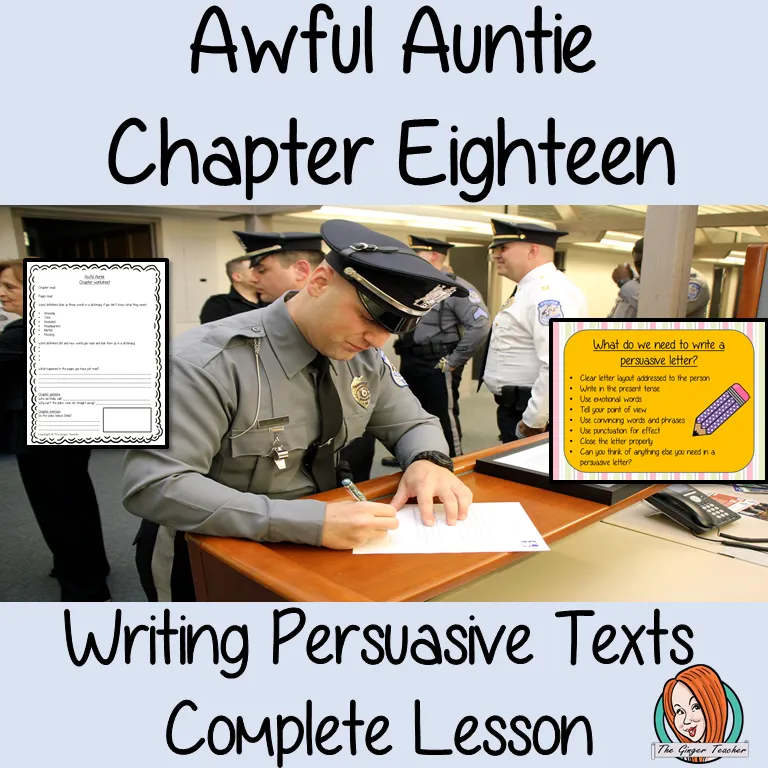Writing Persuasive Texts Complete Lesson on Awful Auntie