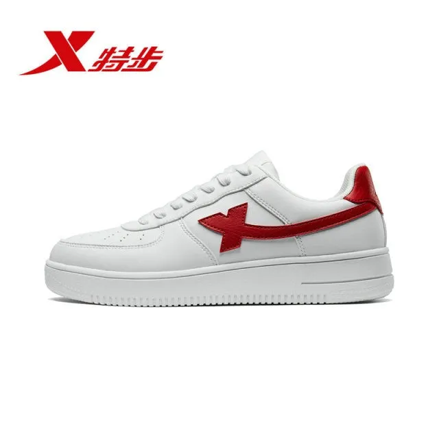Xtep Women White Skateboarding Shoes Female Spring Women's