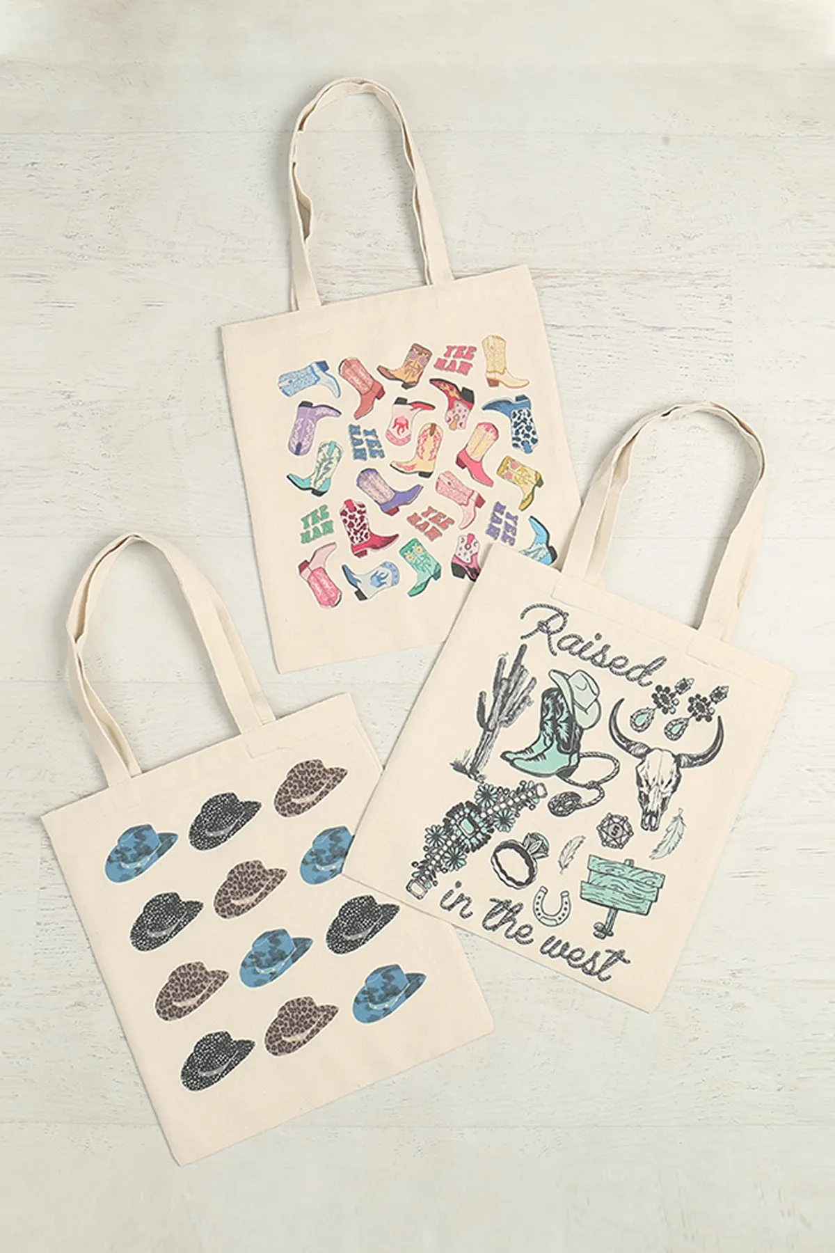 YEE HAW MINIMALIST PRINT TOTE BAG